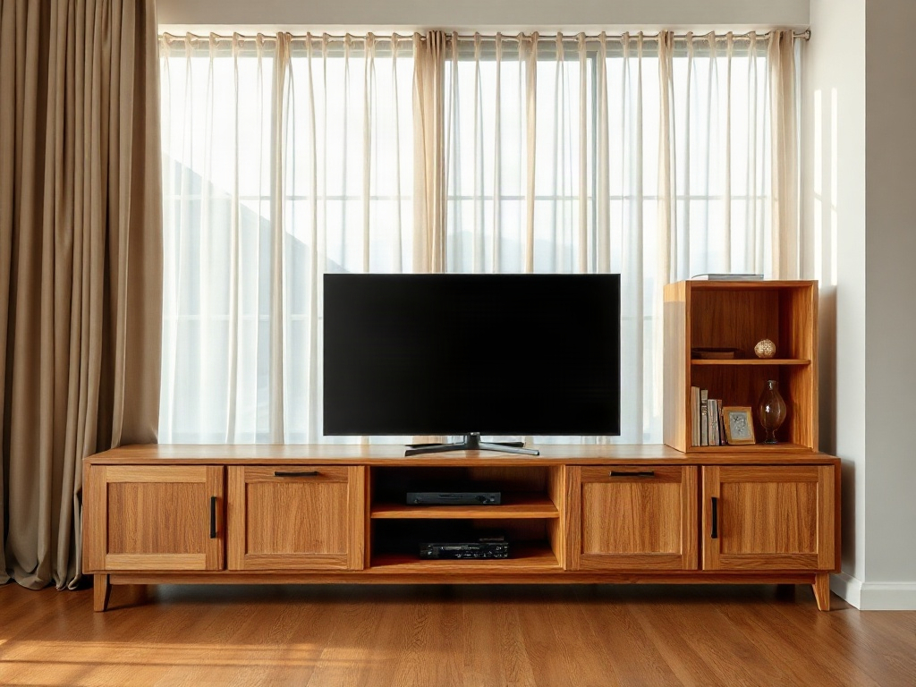 5 Cách Tận Dụng Ánh Sáng Cho Kệ Tivi Giúp Phòng Khách Đẹp Sang 9 Tận dụng ánh sáng tự nhiên cho kệ tivi gần cửa sổ - cách tận dụng ánh sáng cho kệ tivi
