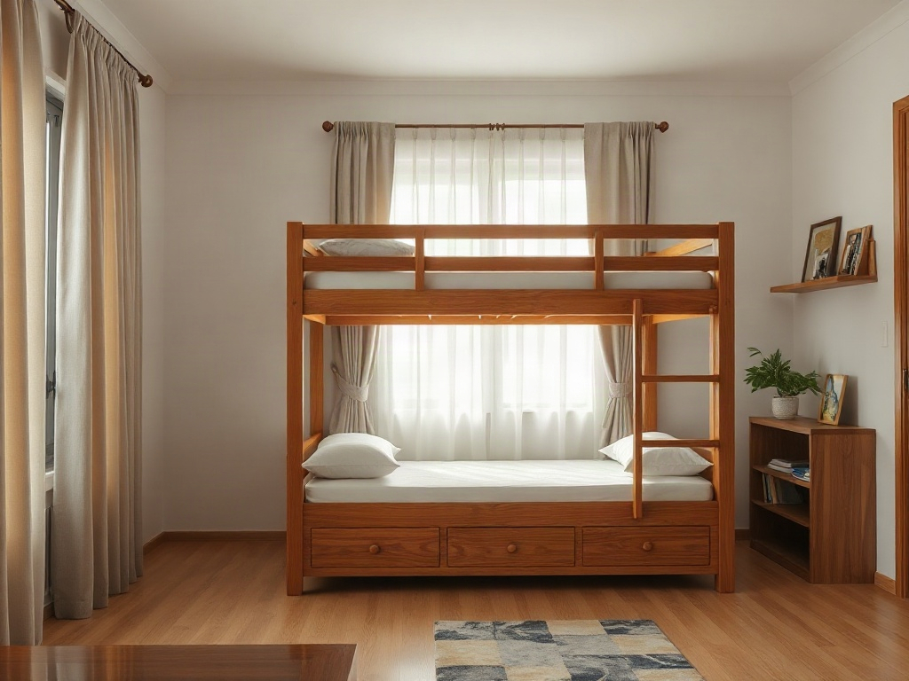 5 Điều Cần Nhớ Khi Sử Dụng Giường Tầng Để An Toàn Và Bền Lâu 21 Phòng ngủ đặt giường tầng tránh xa cửa sổ nắng gắt - điều cần nhớ khi sử dụng giường tầng