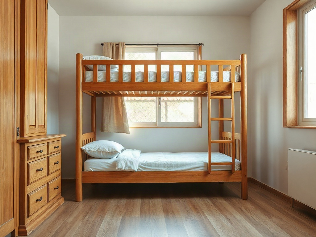 7 Mẹo Bảo Trì Giường Tầng Định Kỳ Giúp Giường Bền Chắc Nhiều Năm 28 Phòng ngủ gọn gàng với giường tầng gỗ được bảo trì tốt - mẹo bảo trì giường tầng định kỳ